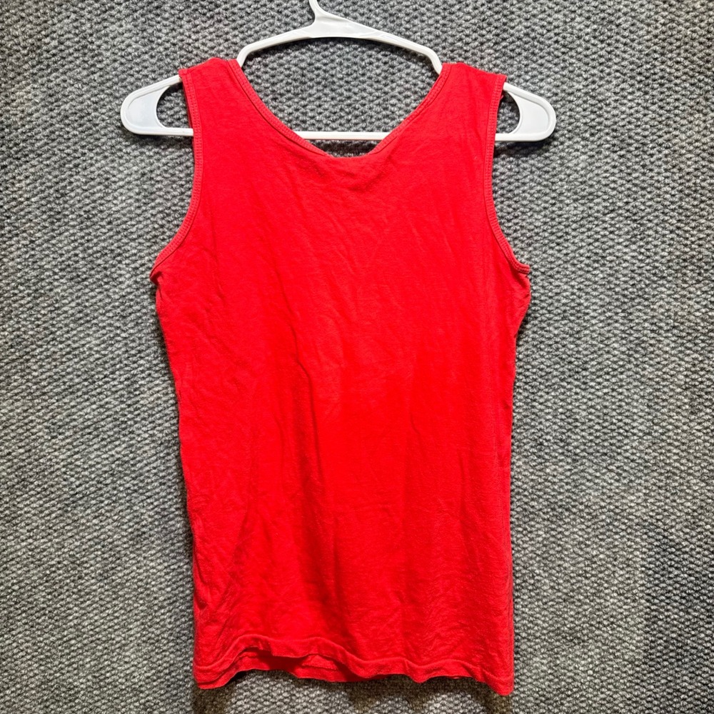 Kids Disney Red Tank Top  Scoop Neck Basic Shirt Youth Large Fit One Size - Picture 2 of 3
